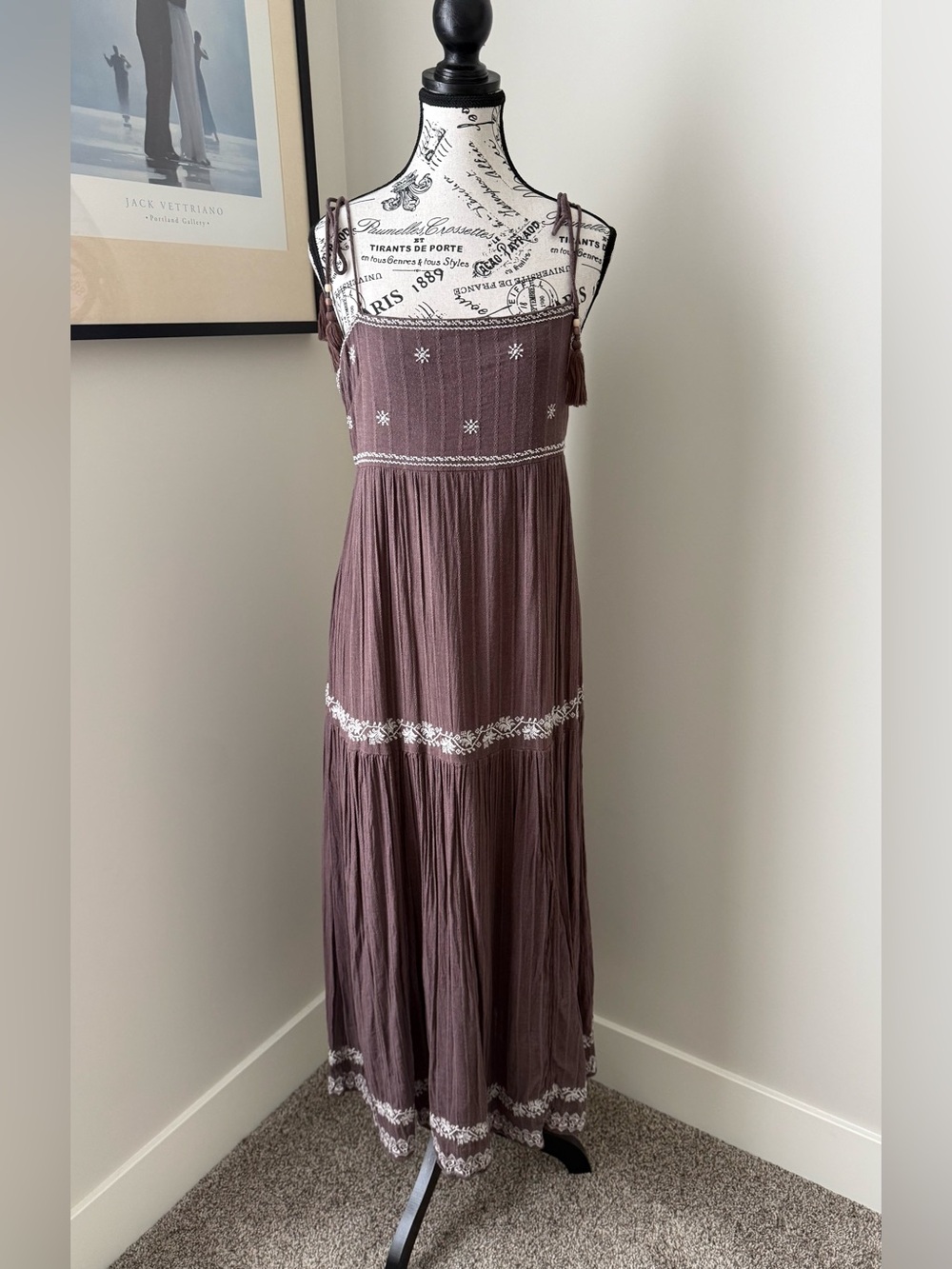 Anerican Eagle Embroidered Empire Waist Dress - Picture 4 of 11